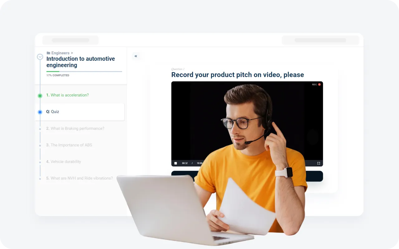 Video answers and tutorials integrated into automotive LMS platforms